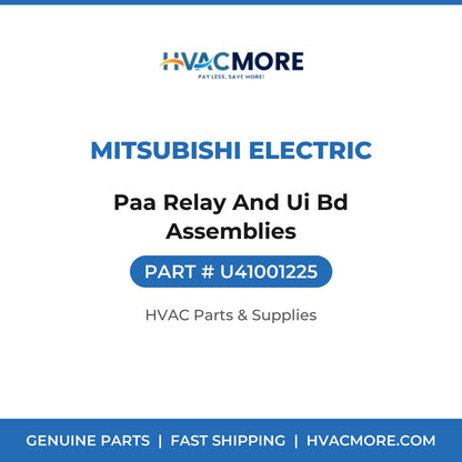 Mitsubishi Electric Paa Relay And Ui Bd Assemblies U41001225