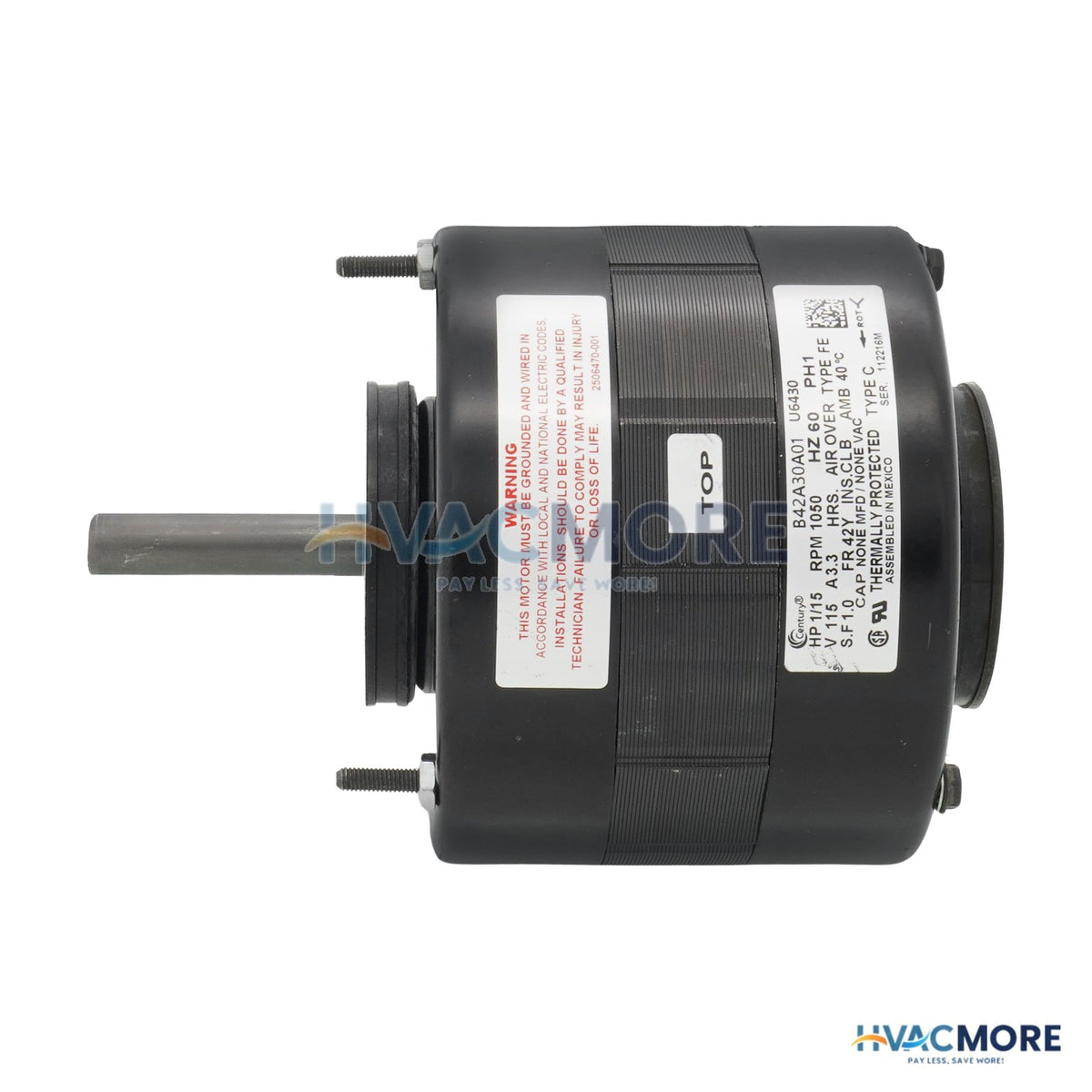 Century 5" Totally Enclosed Fan/Blower Motor (115V, 1050 RPM, 1/15 HP) U6430