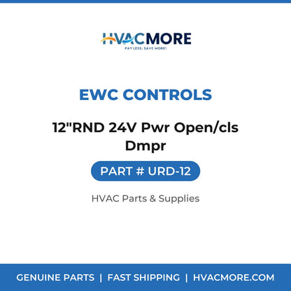 EWC Controls 12"RND 24V Pwr Open/cls Dmpr URD-12