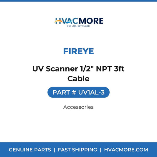 Fireye UV Scanner 1/2" NPT 3ft Cable UV1AL-3