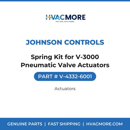 Johnson Controls Spring Kit for V-3000 Pneumatic Valve Actuators V-4332-6001