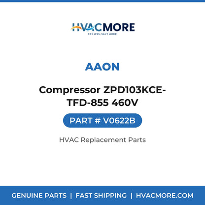 AAON Compressor ZPD103KCE-TFD-855 460V V0622B