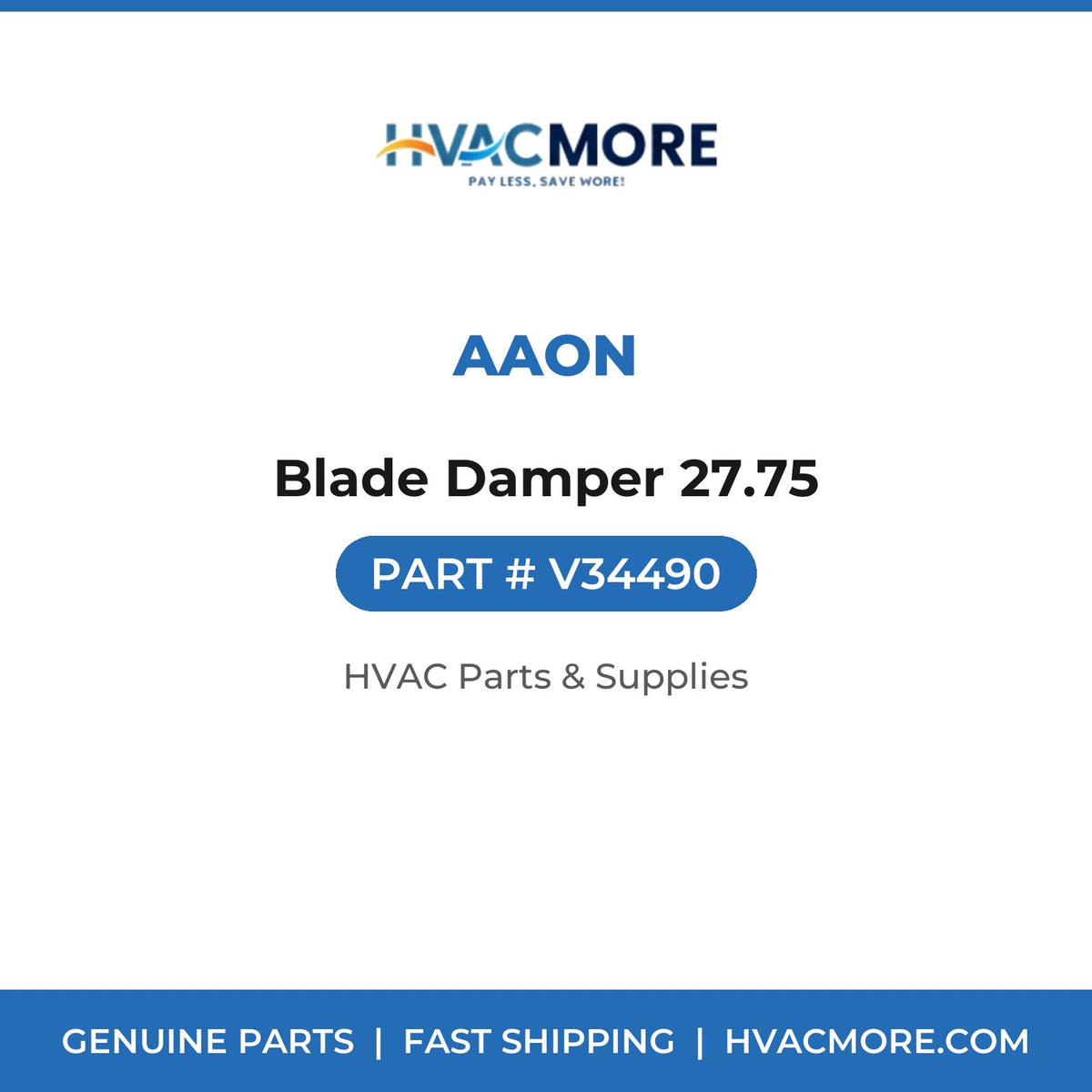Aaon Blade Damper 27.75 V34490