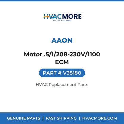 AAON Motor .5/1/208-230V/1100 ECM V38180