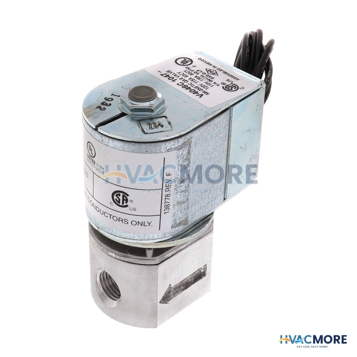 Honeywell 1/4" NPT Solenoid Pilot Gas Valve V4046C1047