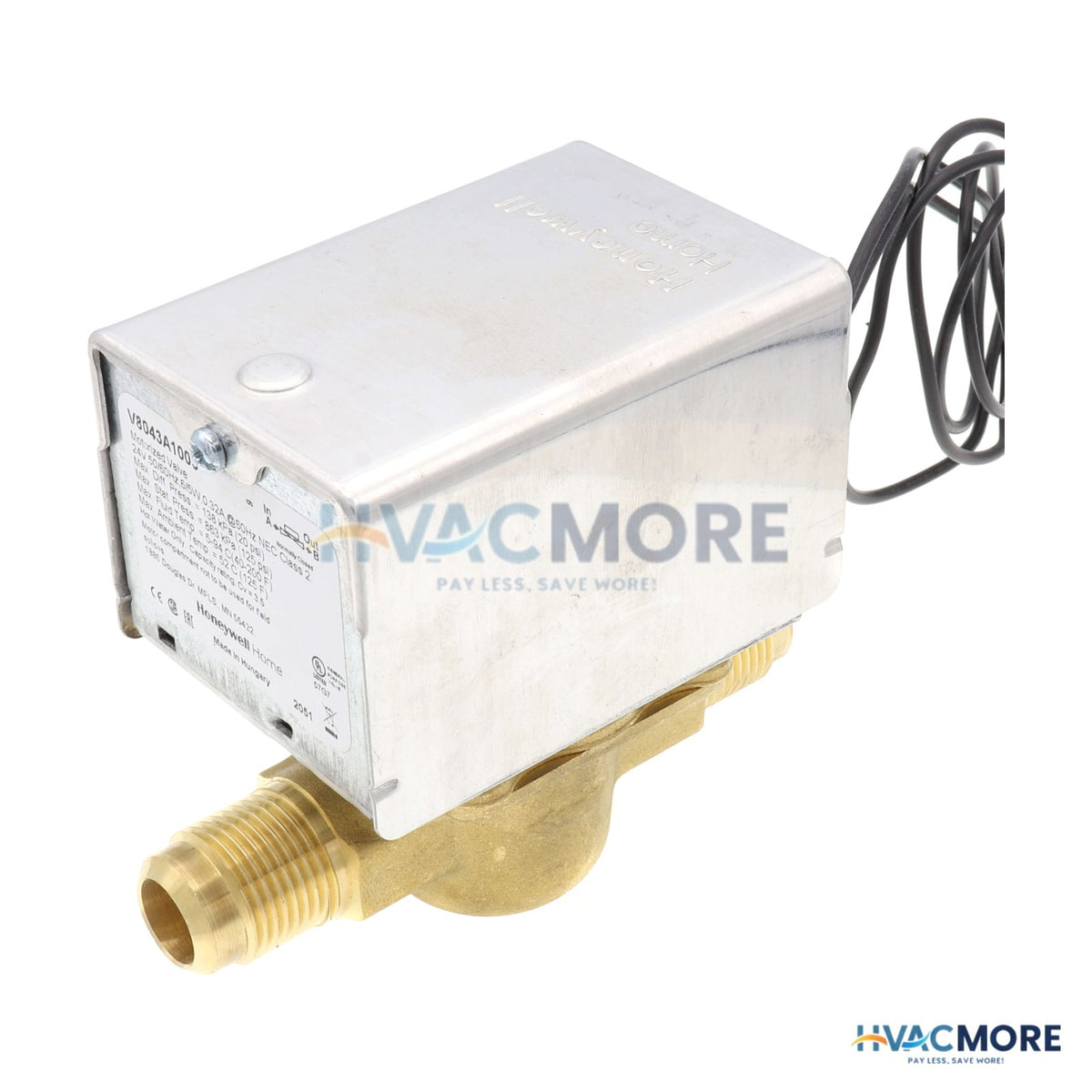 Honeywell Home 1/2" Flare Connection Zone Valve, N/C (24V) V8043A1003