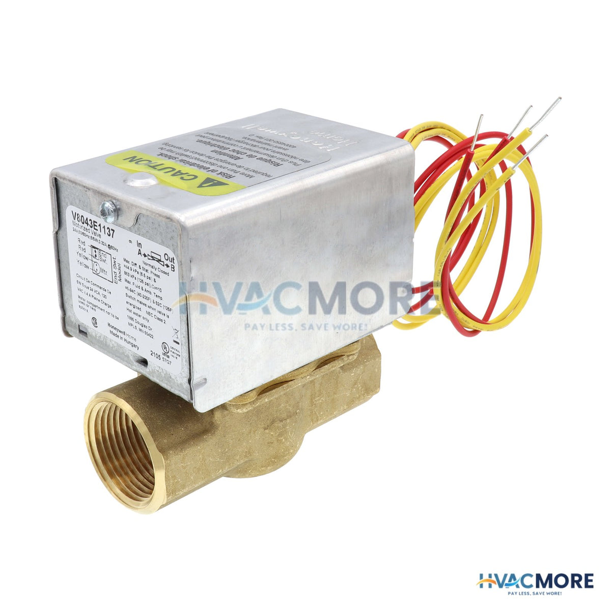 Honeywell Home 1" NPT Motorized Zone Valve (18" Leads) V8043E1137