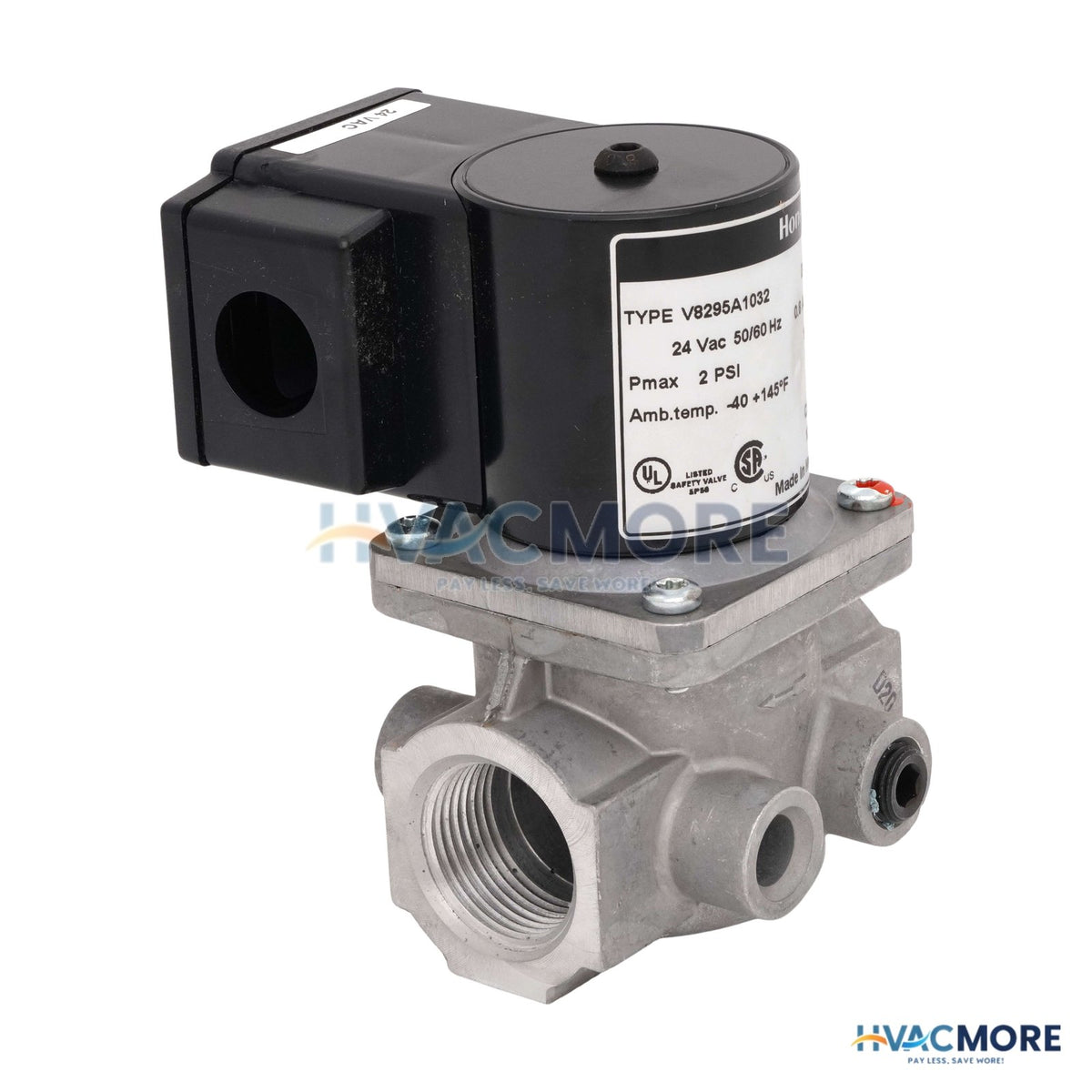 Honeywell 1" Solenoid Normally Closed Gas Valve, 2 PSI V8295A1032