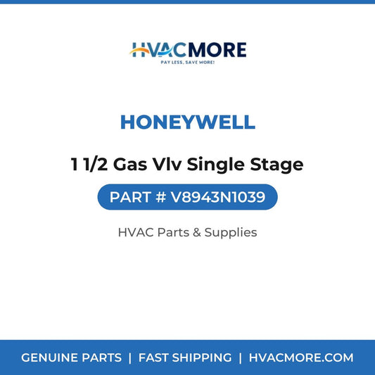 Honeywell 1 1/2 Gas Vlv Single Stage V8943N1039