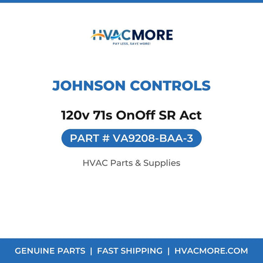 Johnson Controls 120v 71s OnOff SR Act VA9208-BAA-3