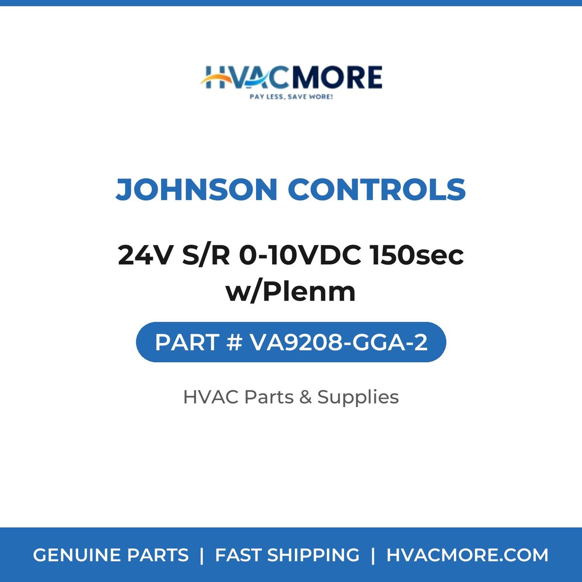 Johnson Controls 24V S/R 0-10VDC 150sec w/Plenm VA9208-GGA-2