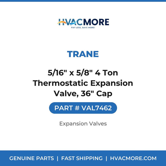 Trane 5/16" x 5/8" 4 Ton Thermostatic Expansion Valve, 36" Cap VAL7462