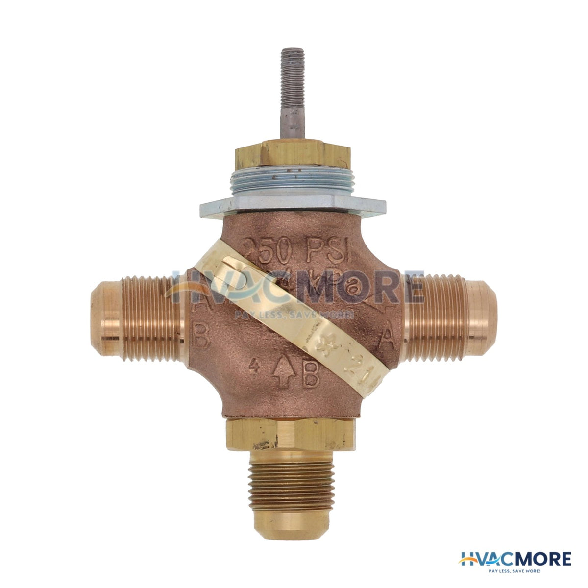 Barber Colman 5/8" O.D. Flare Three-Mixing Valve (2.2 cv) VB-7312-0-4-2