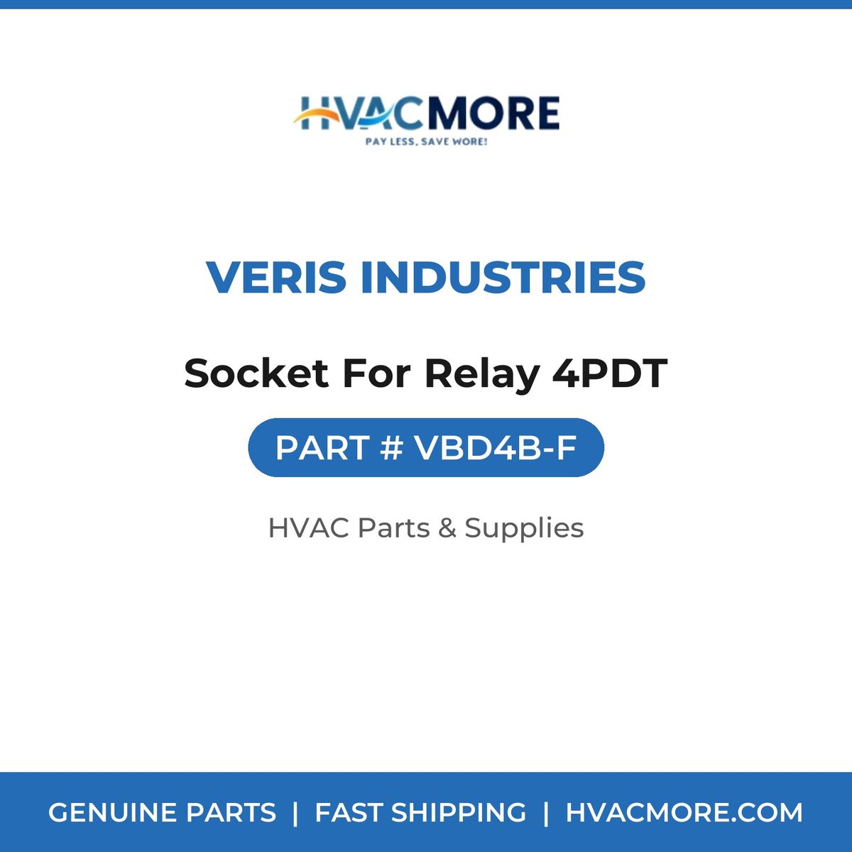 Veris Industries Socket For Relay 4PDT VBD4B-F