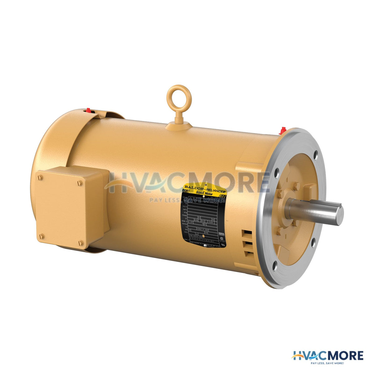Baldor 7-1/2 HP 208/230/460V General Purpose Motor, 3450 RPM, 3 PH, 184TC, 3632M, ODP, F VEM3219T