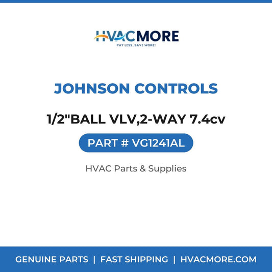 Johnson Controls 1/2"BALL VLV,2-WAY 7.4cv VG1241AL