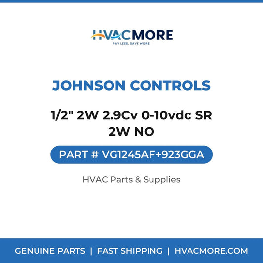 Johnson Controls 1/2" 2W 2.9Cv 0-10vdc SR 2W NO VG1245AF+923GGA