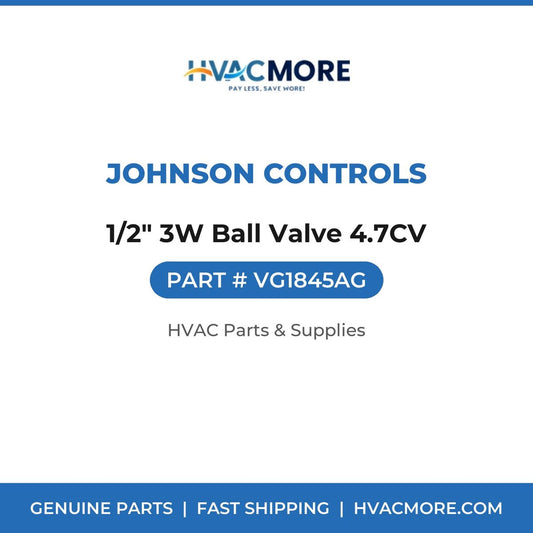Johnson Controls 1/2" 3W Ball Valve 4.7CV VG1845AG