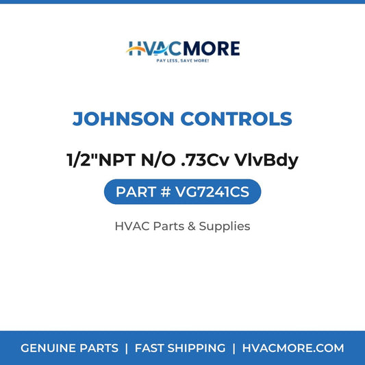 Johnson Controls 1/2"NPT N/O .73Cv VlvBdy VG7241CS