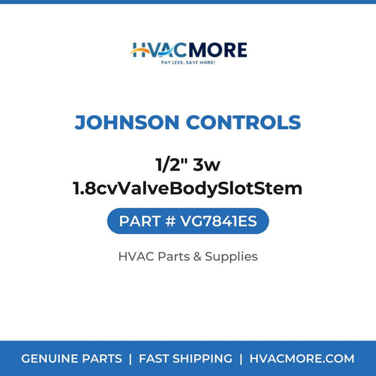Johnson Controls 1/2" 3w 1.8cvValveBodySlotStem VG7841ES