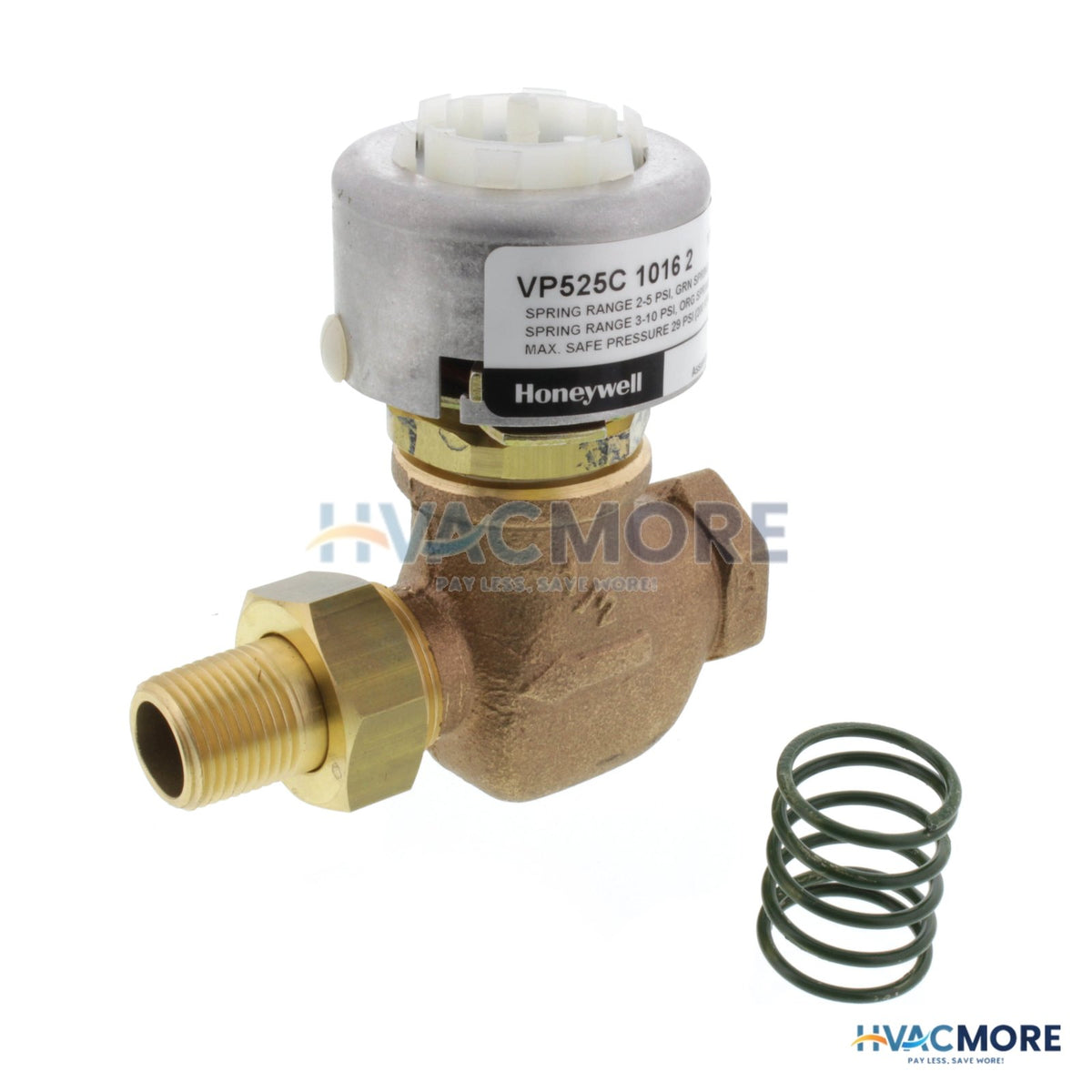 Honeywell 1/2" NPT Male UNION<BR>2-WAY Unitary VALVE<BR>(2 Cv) VP525C1016