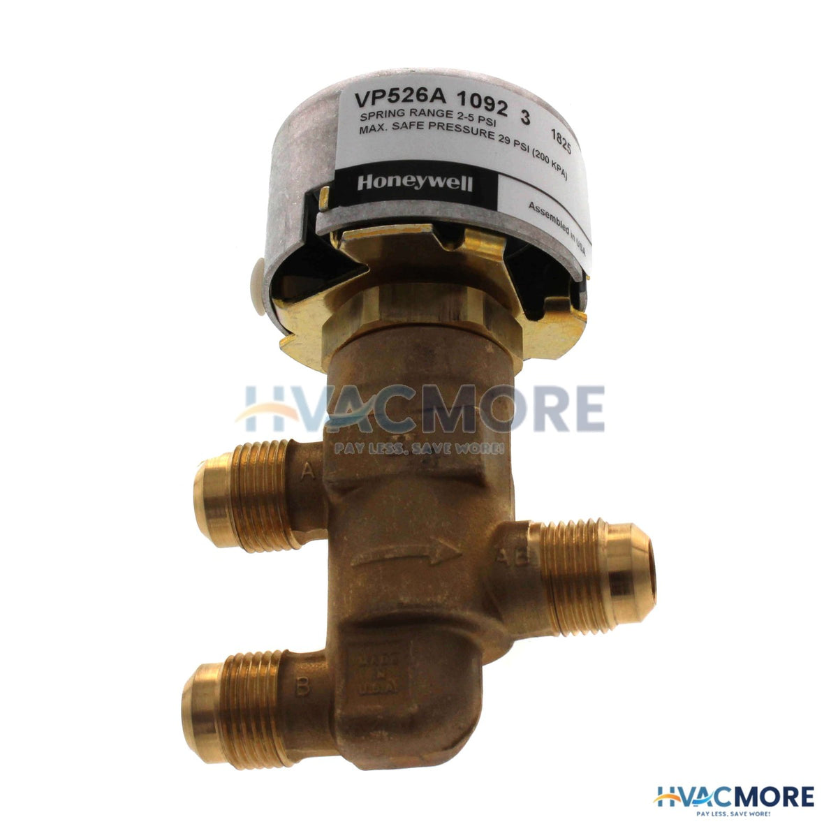 Honeywell 3/8" Three-Way Unitary Mixing Valve (1.6 Cv) VP526A1092