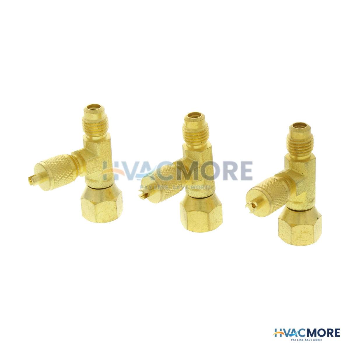 DiversiTech Swivel Tee W/ Permanent Depressor, 1/4" x 1/4" (3 Pack) VST-44