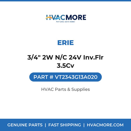 Erie 3/4" 2W N/C 24V Inv.Flr 3.5Cv VT2343G13A020