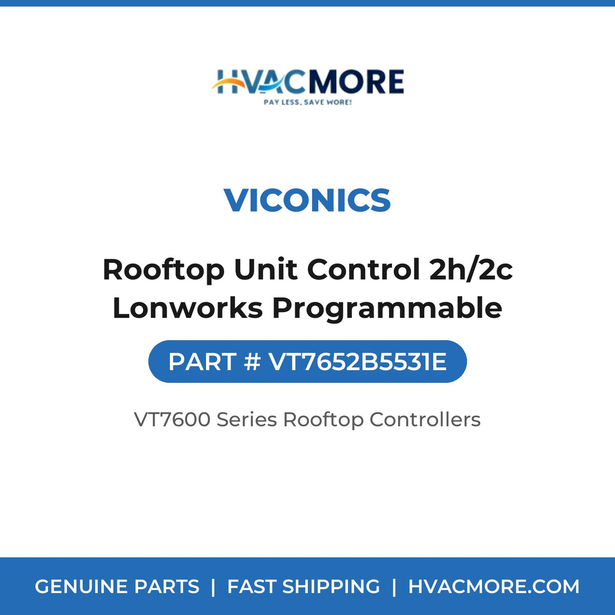 Viconics Rooftop Unit Control 2h/2c Lonworks Programmable VT7652B5531E