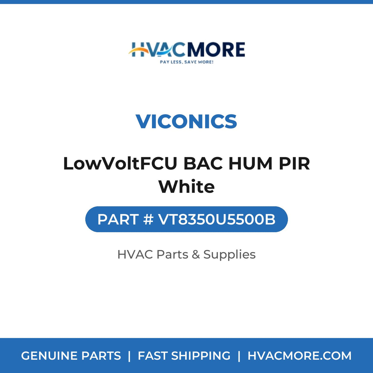 Viconics LowVoltFCU BAC HUM PIR White VT8350U5500B