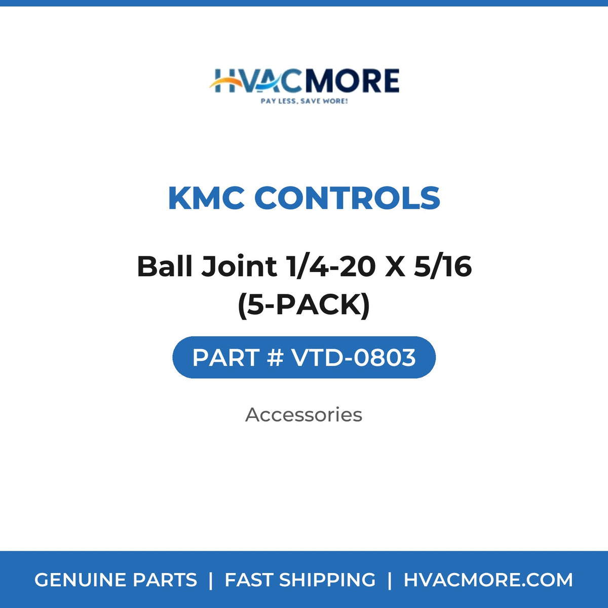 KMC Controls Ball Joint 1/4-20 X 5/16 (5-PACK) VTD-0803