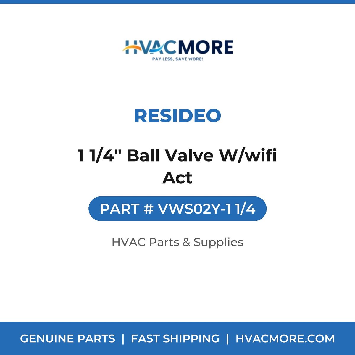 Resideo 1 1/4" Ball Valve W/wifi Act VWS02Y-1 1/4