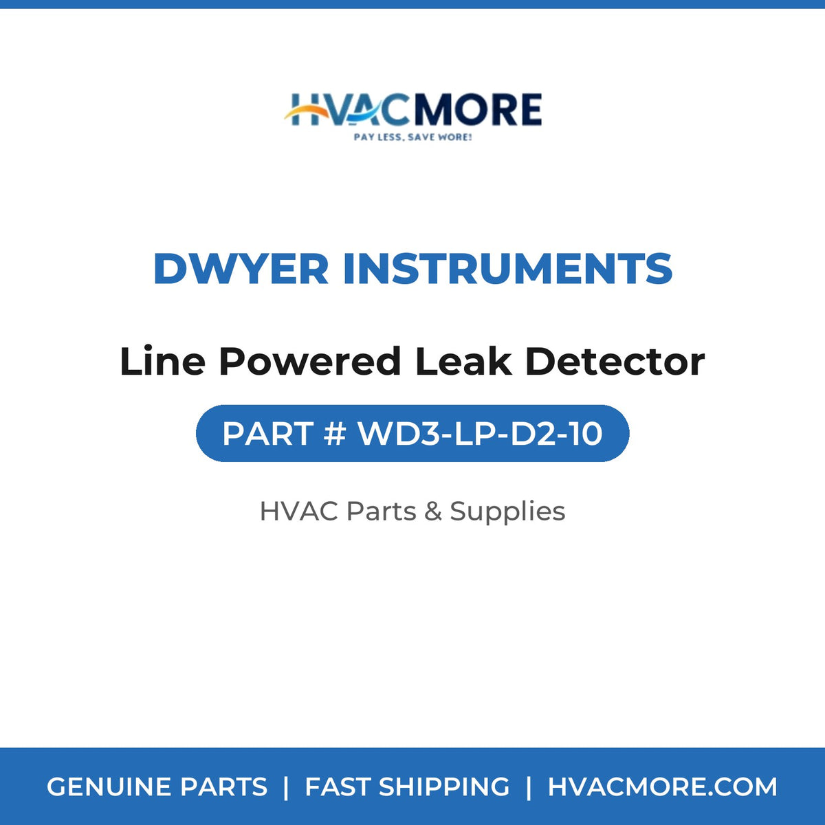 Dwyer Instruments Line Powered Leak Detector WD3-LP-D2-10