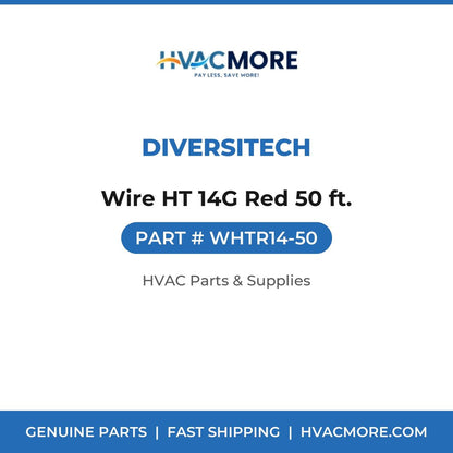 DiversiTech Wire HT 14G Red 50 ft. WHTR14-50