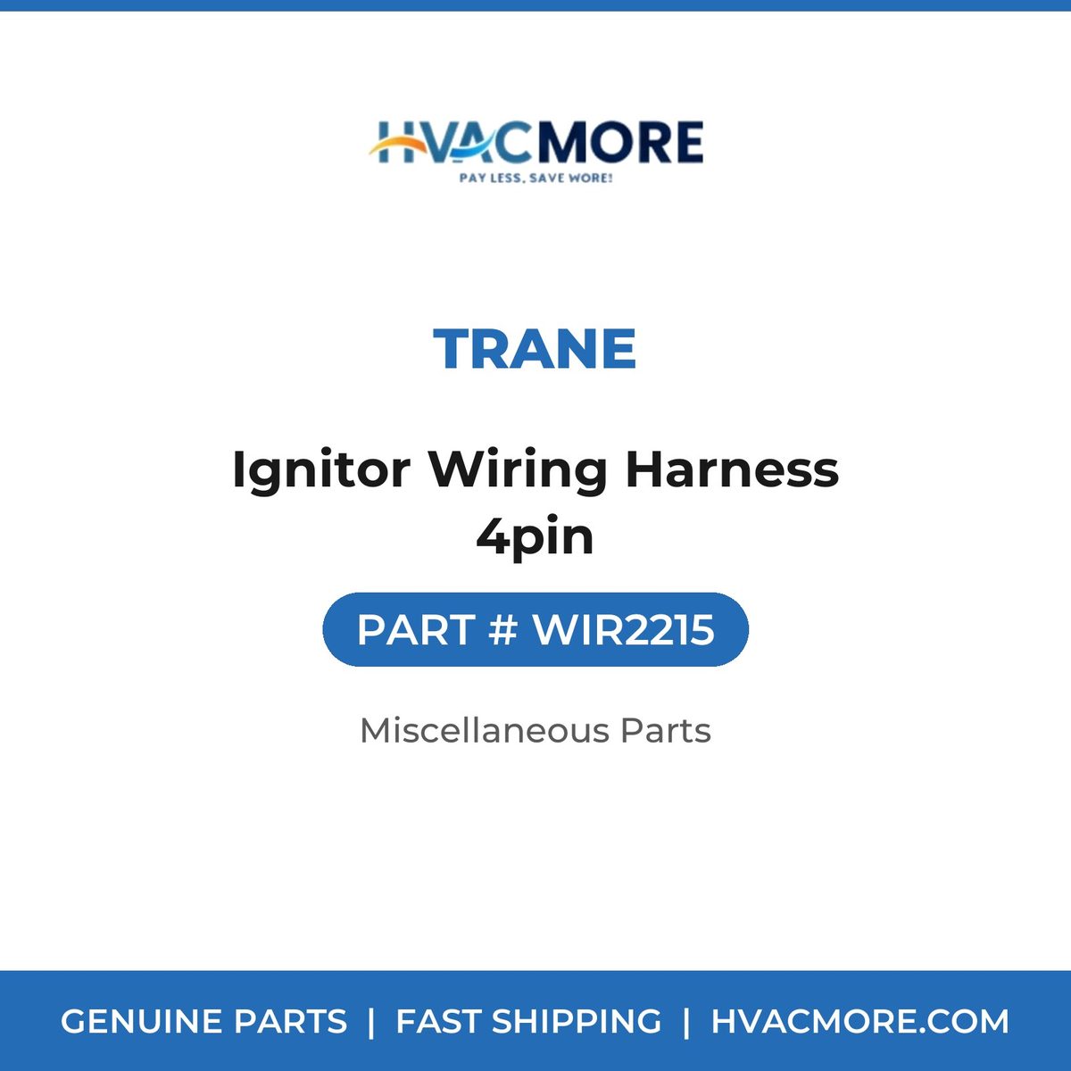 Trane Ignitor Wiring Harness 4pin WIR2215