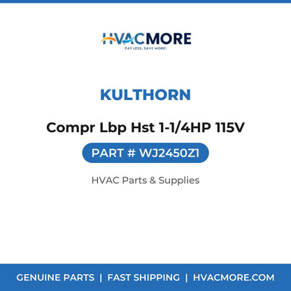 Kulthorn Compr Lbp Hst 1-1/4HP 115V WJ2450Z1