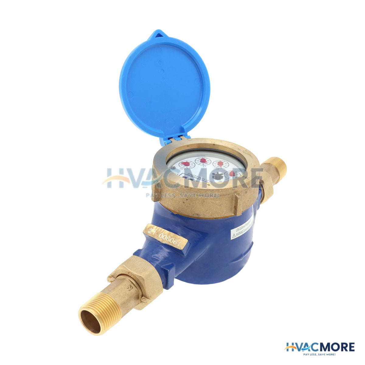 Dwyer 3/4" NPT Multi-Jet Brass Water Meter, Max. 30 GPM WM2-A-C-03