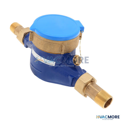 Dwyer 3/4" NPT Multi-Jet Brass Water Meter, Max. 30 GPM WM2-A-C-03