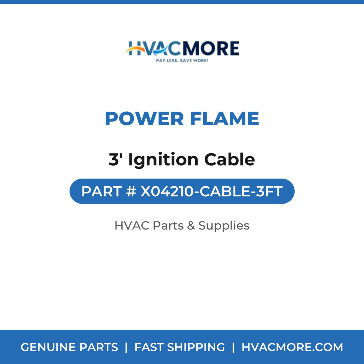 Power Flame 3' Ignition Cable X04210-CABLE-3FT