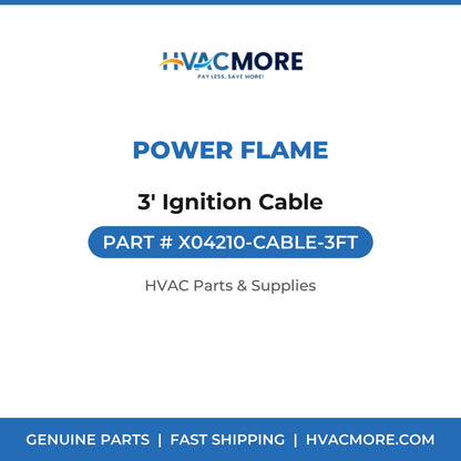 Power Flame 3' Ignition Cable X04210-CABLE-3FT