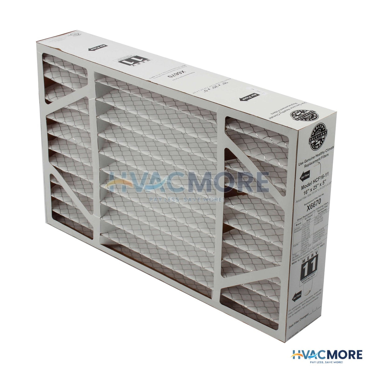 Lennox 16" x 25" x 5" MERV 11 Air Cleaner Media Filter X6670