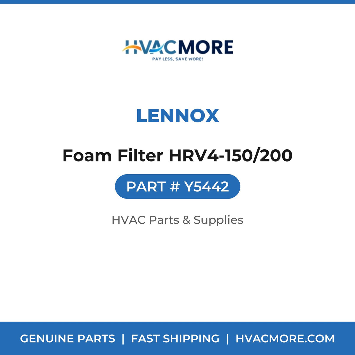 Lennox Foam Filter HRV4-150/200 Y5442