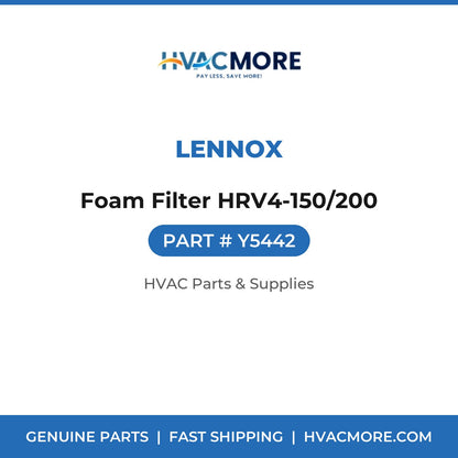 Lennox Foam Filter HRV4-150/200 Y5442