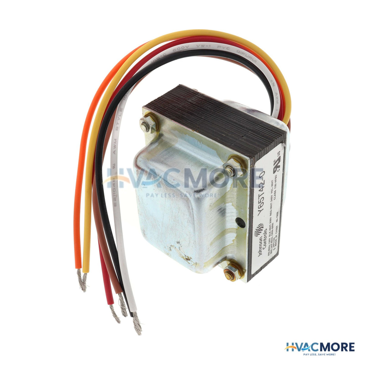 Johnson Controls 120/208/240V Primary, 24V Secondary Class 2 Transformer Y65T42-0