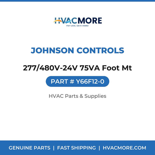 Johnson Controls 277/480V-24V 75VA Foot Mt Y66F12-0