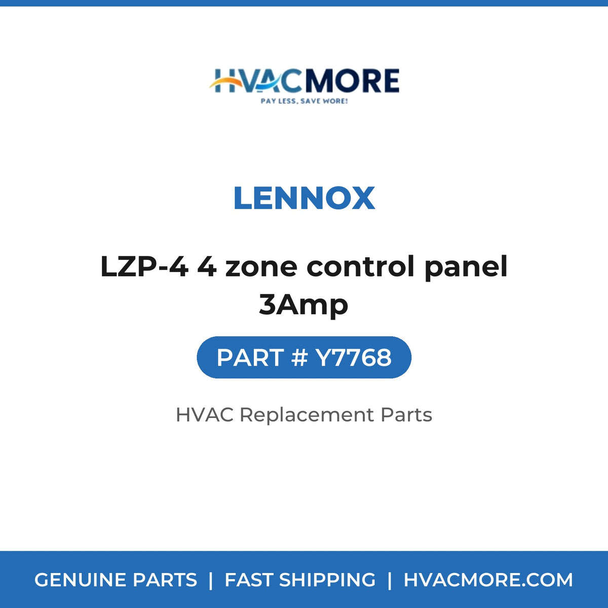 Lennox LZP-4 4 zone control panel 3Amp Y7768