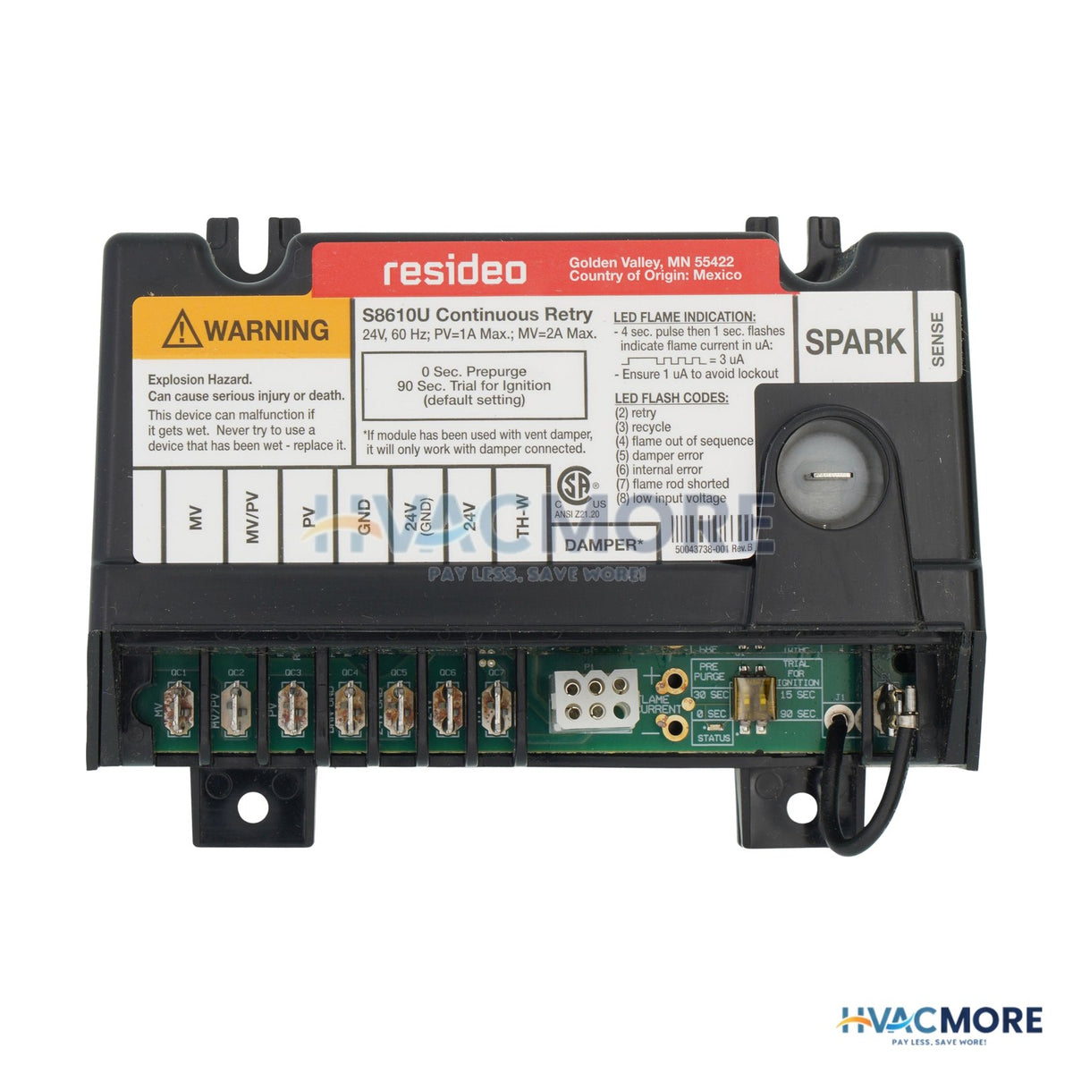 Resideo Intermittent Pilot Control Conversion Kit (for 270,000 BTU Units) Y8610U6006