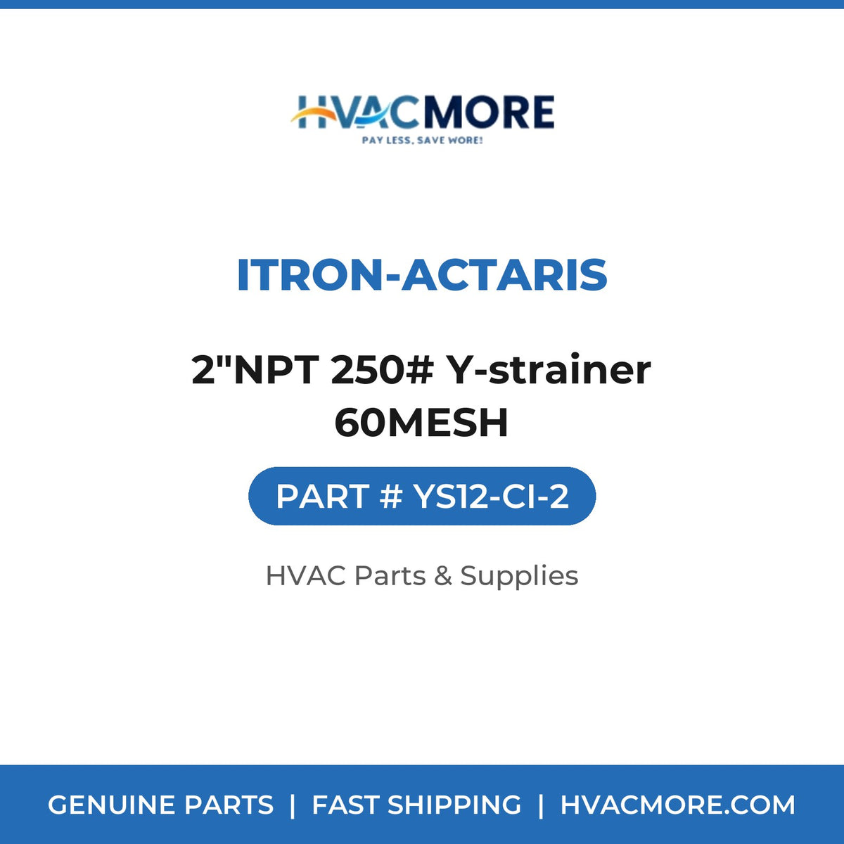 Itron-Actaris 2"NPT 250# Y-strainer 60MESH YS12-CI-2