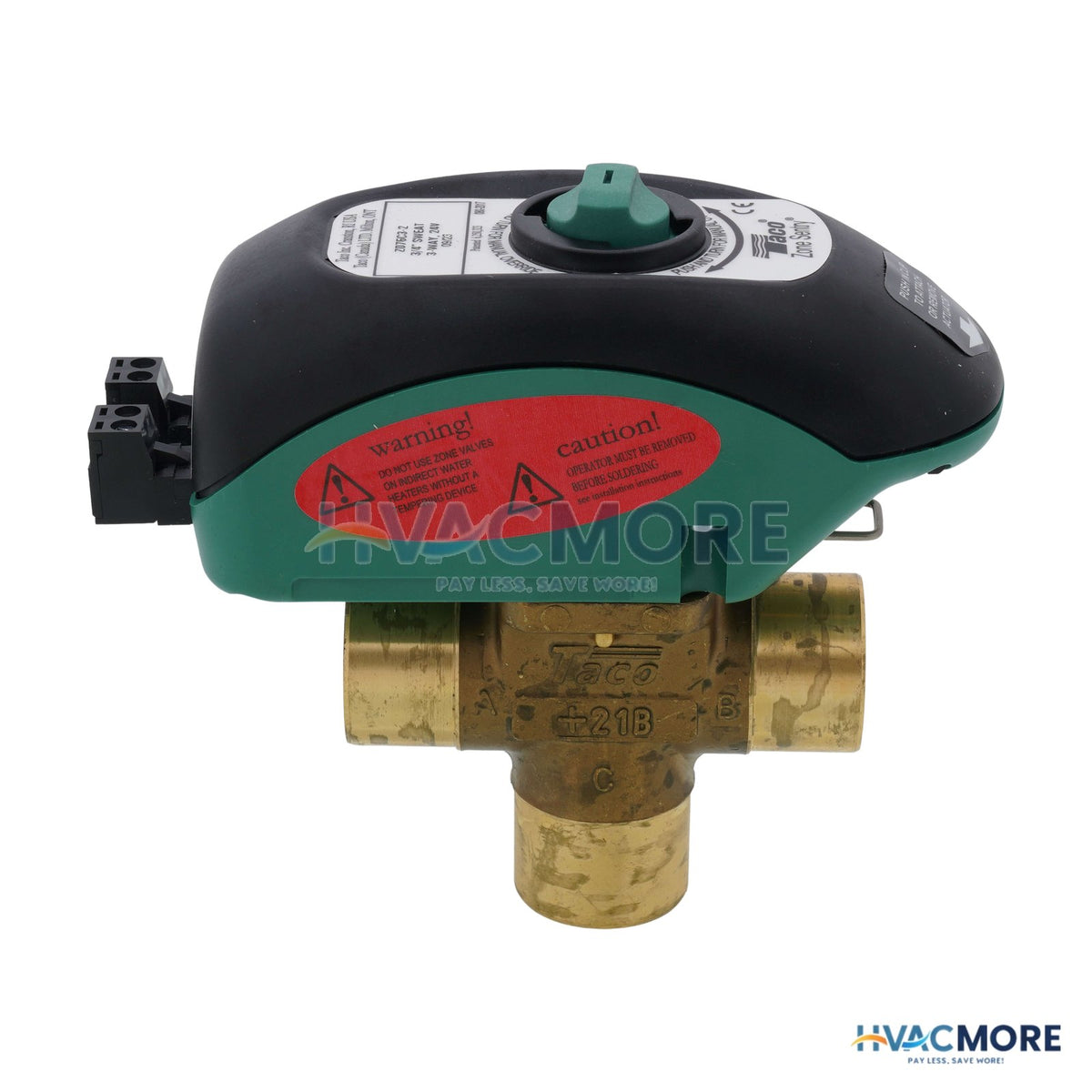Taco 3/4" Zone Sentry VALVE<BR>3 Way Normally Closed (Sweat) Z075C3-2