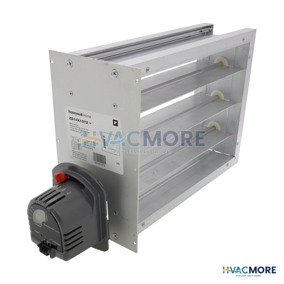 Honeywell Home 14" x 10" TrueZONE Rectangular Parallel Blade Damper ZD14X10TZ